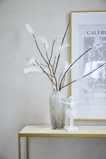 Mara glasvase 31x15 cm. sølvgrå LENE BJERRE