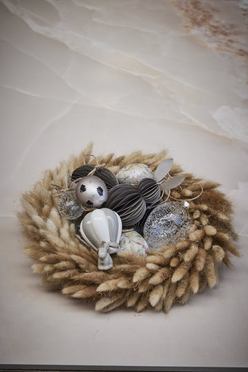 Deifilia ophæng kanin i luftballon keramik H11 cm mørk brun LENE BJERRE