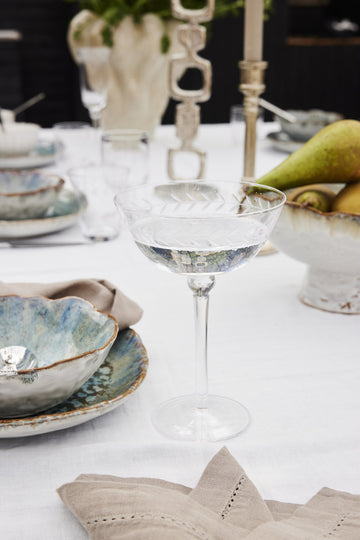 Dauphine champagne skål 33 cl. transparent LENE BJERRE