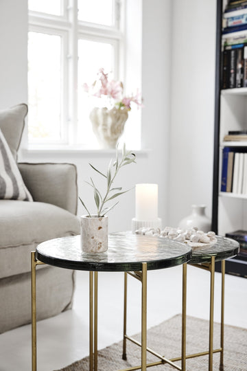 Eliana stage til bloklys 5 cm. hvid marmor LENE BJERRE