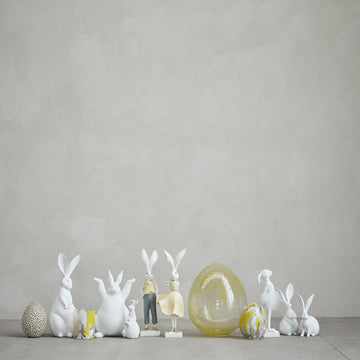 Stribille dekoration hvid, Glas 7x7 H16,1 LENE BJERRE