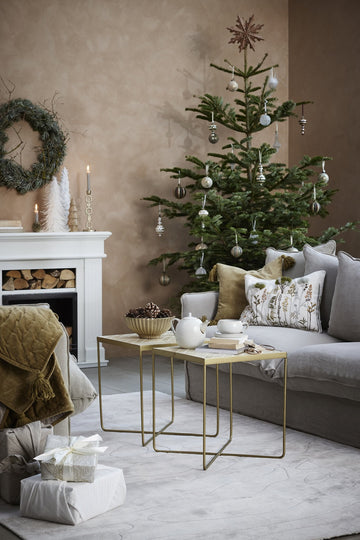 Clearena julekugle støvet grøn Ø10 cm LENE BJERRE