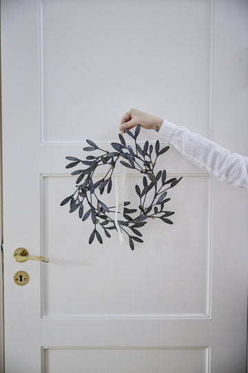 Mistlia krans 40 cm. antik grå jern Lene Bjerre Design DK