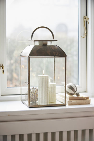 Sigrid lanterne H42 cm. antik guld jern LENE BJERRE