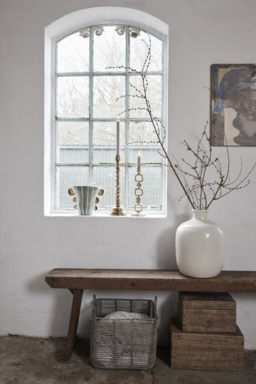 Norah æske m. låg 40x25 cm. Natur LENE BJERRE