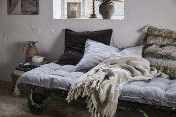 Ana plaid 100% hør sand x130 cm LENE BJERRE