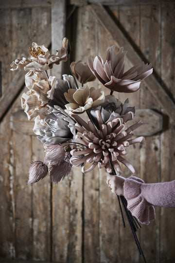 Happia stor dekorationsblomst sand D15 L85 LENE BJERRE