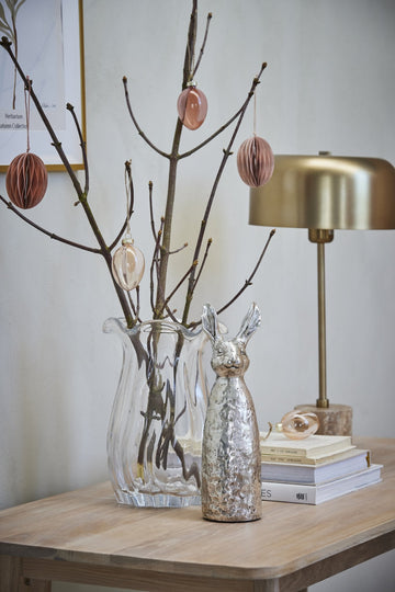 Feven påskeophæng glas H7 cm lys rosa LENE BJERRE