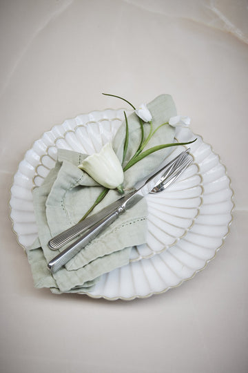 Angela mundserviet støvet grøn 45x45 LENE BJERRE