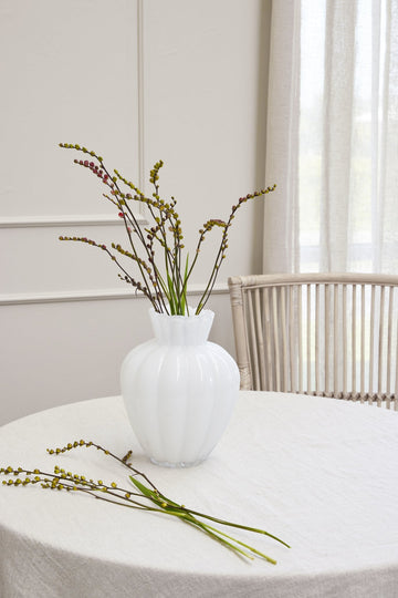 Verity vase hvid glas H28 cm LENE BJERRE