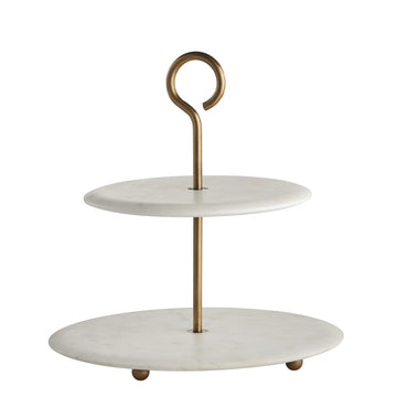 Ellia Marmor opsats H35 cm. hvid LENE BJERRE