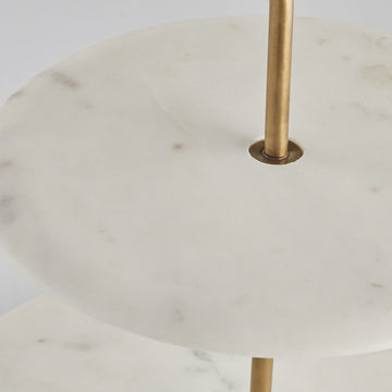 Ellia Marmor opsats H35 cm. hvid LENE BJERRE