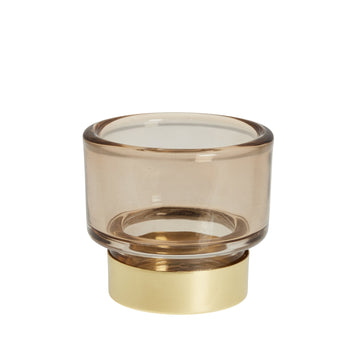 Miy fyrfadsstage H7,5 cm. gyldenbrun Lene Bjerre Design DK