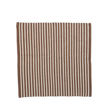 Strivie gulvtæppe 150x150 cm. stribet gyldenbrun Lene Bjerre Design DK