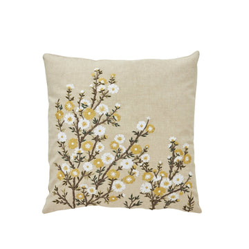 Ruth broderet pude med blomster 50x50 Lene Bjerre Design DK