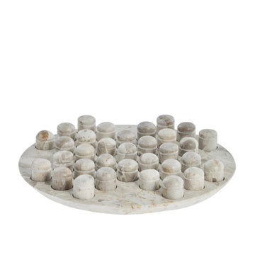 Ellia marmor brætspil solitaire ø25 cm. sand LENE BJERRE
