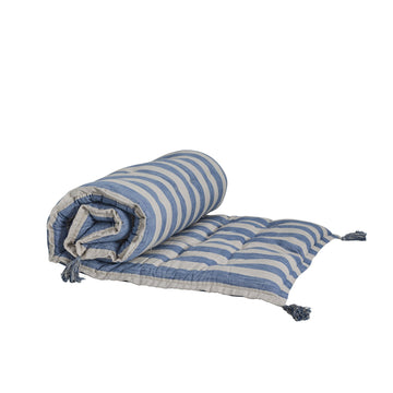 Felima madras stribet / 190x70 cm Hør/Blå Lene Bjerre Design DK