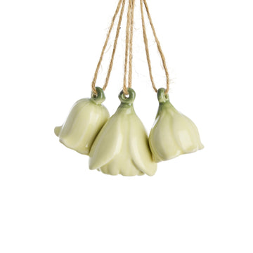 Dehlia sæt med 3 blomsterophænger Gul Lene Bjerre Design DK