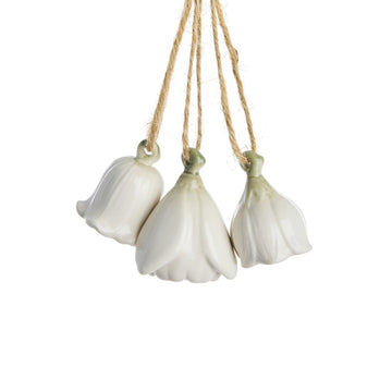 Dehlia sæt med 3 blomsterophæng i off-white Lene Bjerre Design DK