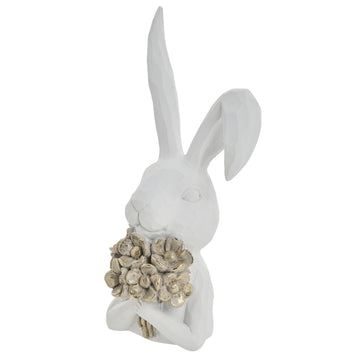 Sevinne kanindekoration H25,8 Hvid/L. Guld Lene Bjerre Design DK