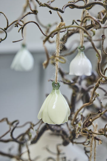 Dehlia sæt med 3 blomsterophænger Gul Lene Bjerre Design DK