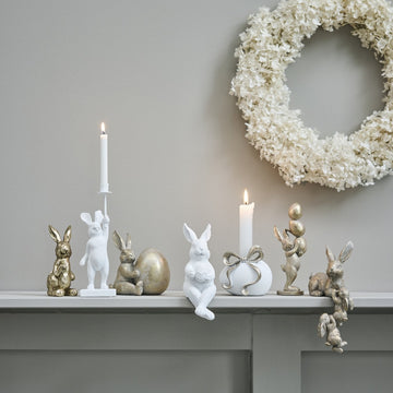 Selille kanindekoration H19,3 L. Guld Lene Bjerre Design DK