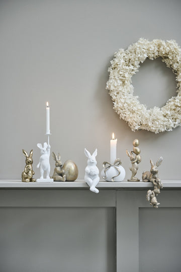 Selille kanindekoration H11,2 L. Guld Lene Bjerre Design DK