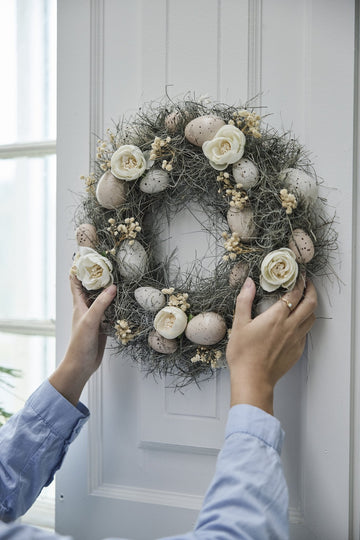 Nannia-krans H8 Grøn/Hvid Lene Bjerre Design DK