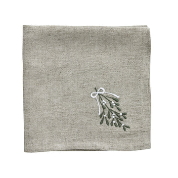 Missine juleserviet Ø45 cm. sand hørblanding Lene Bjerre Design DK