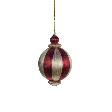 Agnes julekugle H10 cm. mørkerød Lene Bjerre Design DK