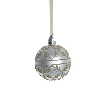 Perline julekugle H8 cm. råhvid Lene Bjerre Design DK