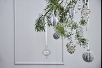Nomillia julekugle H8 cm. råhvid Lene Bjerre Design DK