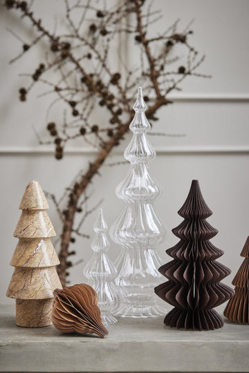 Asta glas juletræ H42,5 cm. transparent