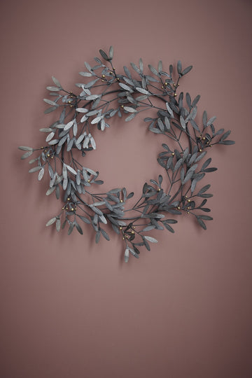 Mistlia krans 64 cm. antik grå jern Lene Bjerre Design DK