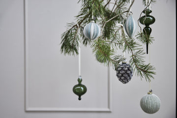 Nomillia julekugle H8 cm. råhvid Lene Bjerre Design DK