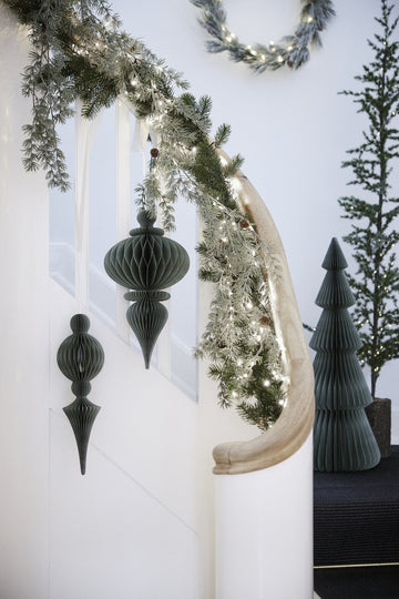 Poelle ophæng H40 cm. grøn papir Lene Bjerre Design DK