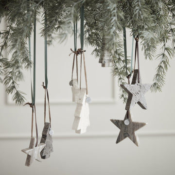 Elina marmor juletræspynt H10 cm. brun Lene Bjerre Design DK