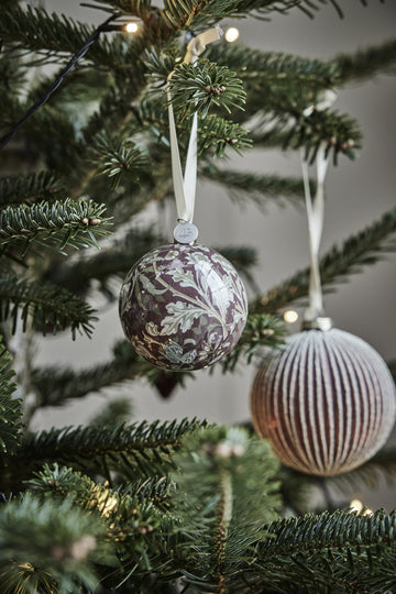 Herle julekugle H8 cm. mørkerød Lene Bjerre Design DK