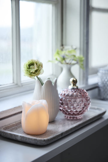 Elina fad 35x15 cm. brun travertin LENE BJERRE