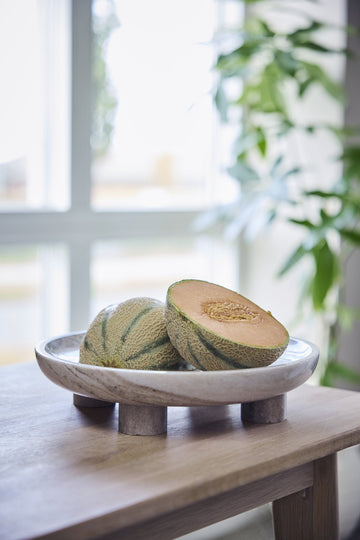 Esille fad Ø32 cm. mørk sand marmor LENE BJERRE