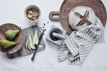 Elina morter 12,5x12,5 cm. mørk sand marmor LENE BJERRE