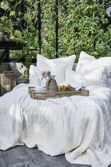 Isadora pudebetræk 60x60 cm. råhvid