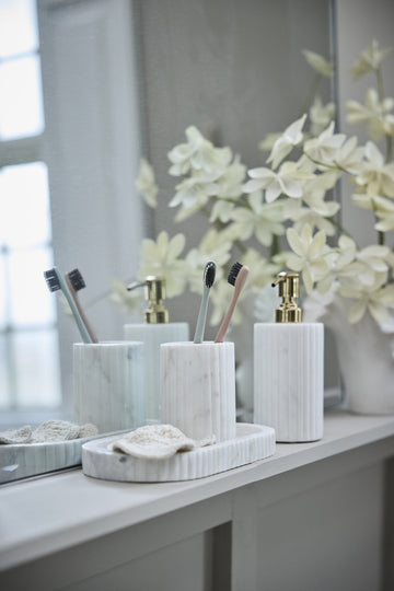 Eliana dispenser 18,5 cm. hvid marmor LENE BJERRE