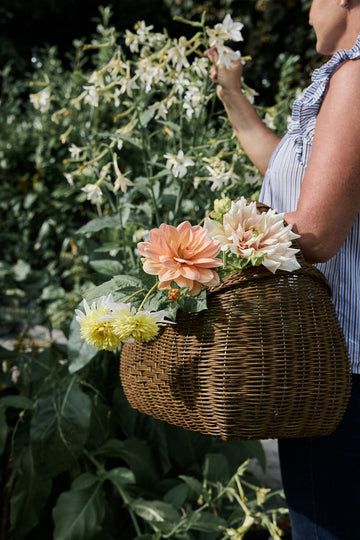 Esther kurv 42x29 cm. brun rattan LENE BJERRE