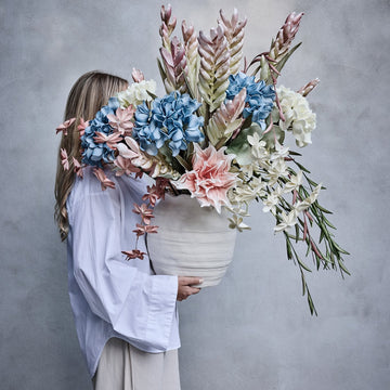 Happia blomsterdekoration H23 cm. Gul Lene Bjerre Design DK