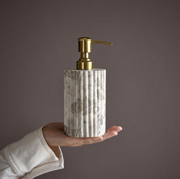 Eliana dispenser 18,5 cm. sand marmor LENE BJERRE