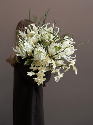 Happia blomsterdekoration H23 cm. Gul Lene Bjerre Design DK