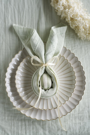 Camille desserttallerken/skål 19x19 cm. råhvid LENE BJERRE