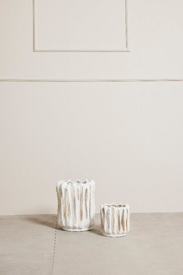 Marlille lanterne hvid keramik H16,5 cm