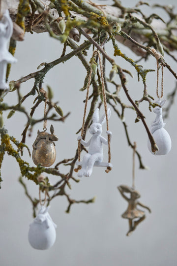 Semina Påskeophæng Gynge H13 cm. hvid Lene Bjerre Design DK
